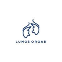 lungor organ logotyp vektor ikon design mall