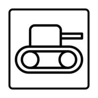 Tank-Symbol. Zeichensymbole für soziale Medien. vektorillustration lokalisiert für grafik- und webdesign. vektor