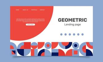 Landingpage mit geometrischem Muster im flachen Design. - Vektor. vektor