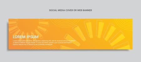 geometrisches Social-Media-Cover-Design oder Web-Banner vektor