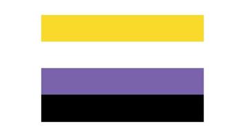 icke-binär stolthet gemenskap flagga, HBTQ symbol. sexuell minoriteter identitet. illustration vektor