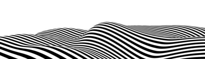 optisk illusion rader bakgrund. abstrakt 3d svart och vit illusioner. konceptuell design av optisk illusion vektor. eps 10 vektor illustration