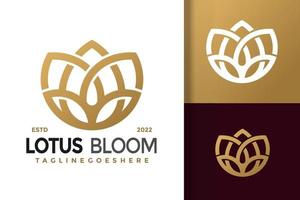 lotus blomma blomma olja logotyp design, varumärke identitet logotyper vektor, modern logotyp, logotyp mönster vektor illustration mall