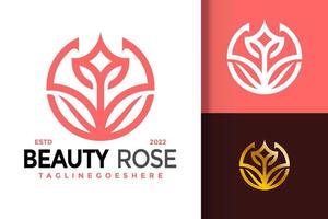 Beauty Rose Kosmetik Logo Design, Markenidentität Logos Vektor, modernes Logo, Logodesigns Vektorillustrationsvorlage vektor