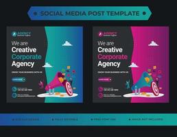 Business Corporate Social Media Post-Design-Vorlage vektor