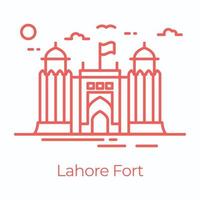 trendig lahore fort vektor