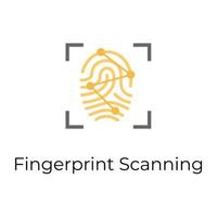 trendiger Fingerabdruckscanner vektor