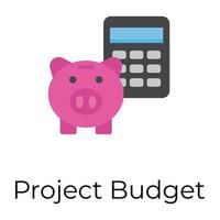 trendiges projektbudget vektor