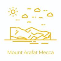 trendiger Berg Arafat vektor