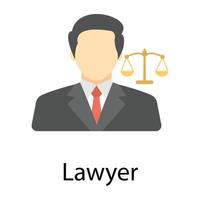 trendig advokat begrepp vektor