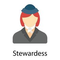 trendige Stewardess-Konzepte vektor