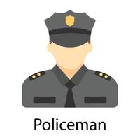 trendige Polizistenkonzepte vektor