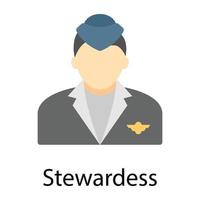 trendige Stewardess-Konzepte vektor