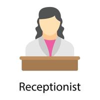 trendiga receptionistkoncept vektor