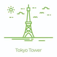 trendiger tokio-turm vektor