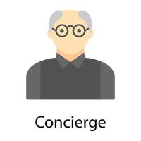 trendig concierge begrepp vektor