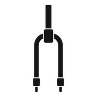 cykel suspension gaffel ikon enkel vektor. fixera verkstad vektor