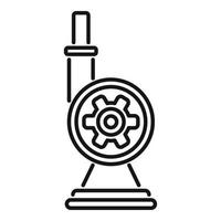 Symbol Umrissvektor für Industriepumpe. motorisches System vektor