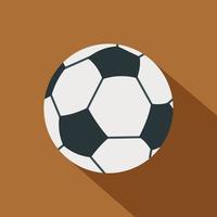 fotboll eller fotboll boll ikon, platt stil vektor