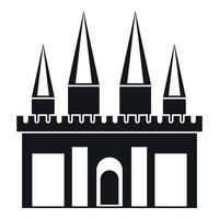 Königreichspalast-Ikone, einfacher Stil vektor