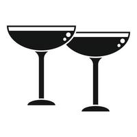 mimosa cocktail ikon enkel vektor. dryck rostat bröd vektor