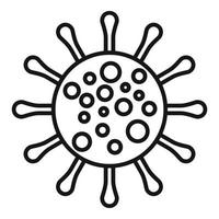 Tonsillitis-Virus-Symbol-Umrissvektor. Hals Mandeln vektor