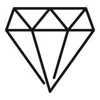 Diamant-Vertrauenssymbol-Umrissvektor. Kundenzufriedenheit vektor