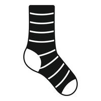 Baumwollsocken-Symbol einfacher Vektor. Wintersocke vektor