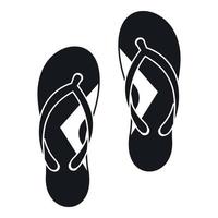 Flip-Flop-Sandalen-Symbol, einfacher Stil vektor