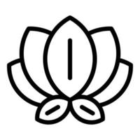 lotus blomma ikon översikt vektor. naturlig olja vektor