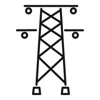 Umrissvektor für elektrische Turmsymbole. Wasserenergie vektor