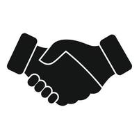Zuverlässigkeit Handshake-Symbol einfacher Vektor. Vertrauen Sie auf Integrität vektor