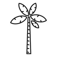 Sommer-Palm-Symbol-Umrissvektor. Kokosnussbaum vektor