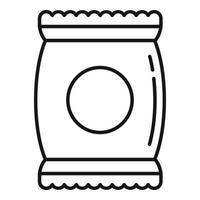 Haferflocken-Snackbar-Symbol-Umrissvektor. gesundes Essen vektor