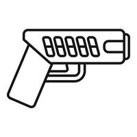 Schock-Taser-Symbol-Umrissvektor. Waffe betäuben vektor