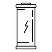 Umrissvektor für Batterieenergiesymbol. Telefongebühr vektor