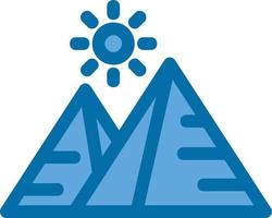 Wüstenpyramiden gefülltes Symbol vektor