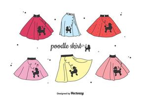 Poodle kjol vektor set