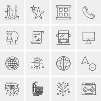 16 universelle Business-Icons Vektor kreative Icon-Illustration zur Verwendung in Web- und Mobilprojekten