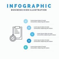 Deadline Business Planning Time Line Symbol mit 5 Schritten Präsentation Infografiken Hintergrund vektor