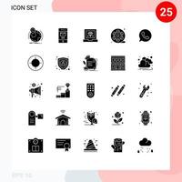 stock vektor ikon packa av 25 linje tecken och symboler för app konst återvinna konst programmering redigerbar vektor design element