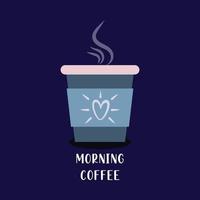 flache vektorillustration des morgenkaffees vektor
