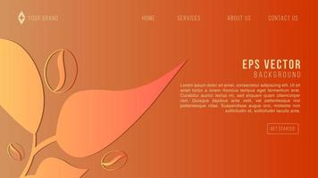 Kaffee Thema Webdesign abstrakter Hintergrund eps 10 Vektor für Website, Zielseite, Homepage, Webseite