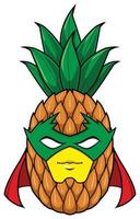 ananas superhjälte maskot vektor