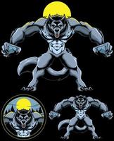 Werwolf-Fantasy-Maskottchen vektor