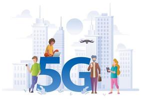 5g platt design vektor