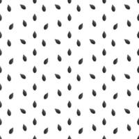 Schwarzer Sesam nahtloses Muster auf weißem Hintergrund. vektor