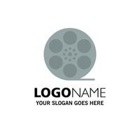 Filme spielen Video American Business Logo Vorlage flache Farbe vektor