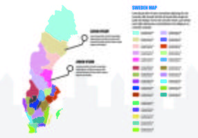 Sverige Karta Infographic vektor
