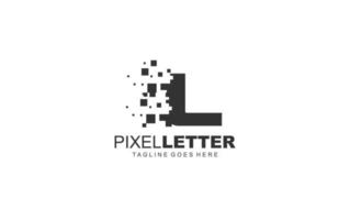 l Logo-Pixel für Markenunternehmen. digitale Vorlagenvektorillustration für Ihre Marke. vektor